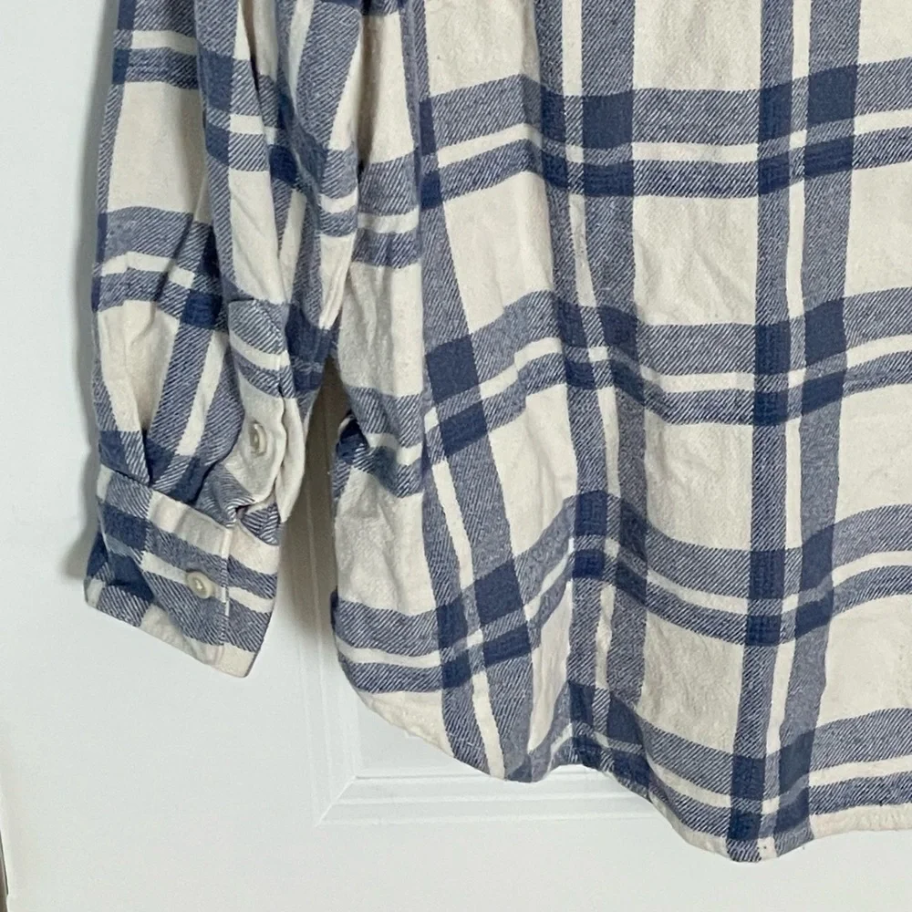 Madewell flannel classic ex-boyfriend plaid button down shirt 54170 - Picture 10 of 14